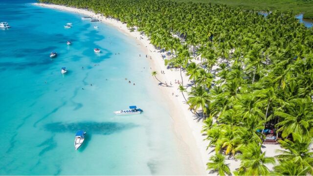 Insel Saona von oben bei Punta Cana Ausflüge